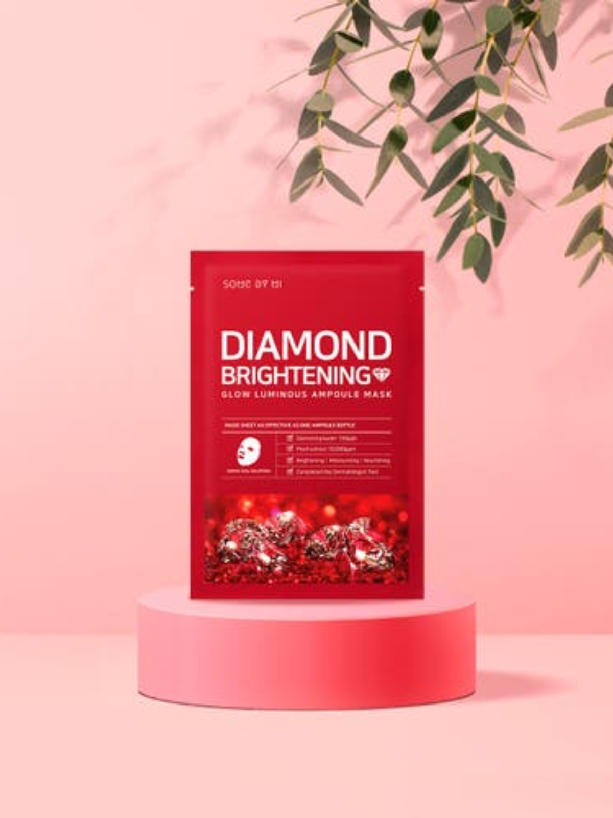 Diamond Brightening Calming Glow Luminous Ampoule Mask